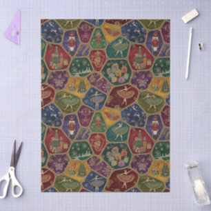 Papel De Seda Cascanueces Mosaico Vintage Ballet Fiestas Persona