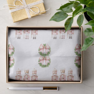 Papel De Seda Cascanueces Navideño Rosa