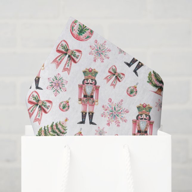 Papel De Seda Cascanueces Rosa Caprichoso Navidad Fiesta (Bolsa de regalo)