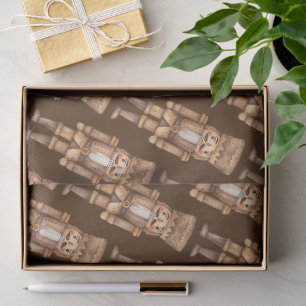 Papel De Seda Cascanueces Soldado Marrón Beige