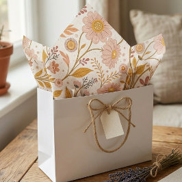 Papel De Seda Casita Rústica Flor Silvestre Botánica Floral