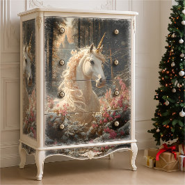 Papel De Seda Castillo de Cuento de Hadas Invernal Unicornio Bla