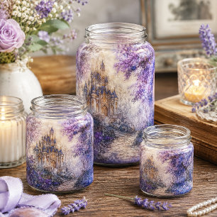 Papel De Seda Castillo de Fantasía con Decoupage de Acuarela Púr