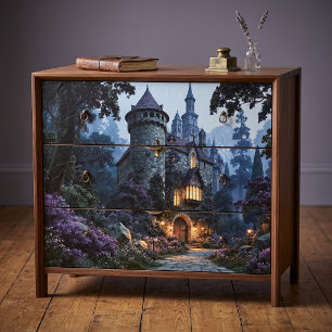 Papel De Seda Castillo de Fantasía de Torre de Piedra Decoupage
