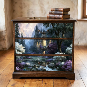 Papel De Seda Castillo de Fantasía Gótica de Arroyuelo Decoupage