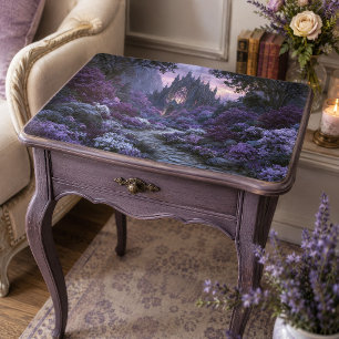 Papel De Seda Castillo de Fantasía Gótico Floral Púrpura Decoupa