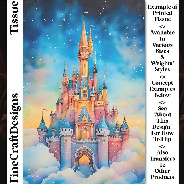 Papel De Seda Castillo de la fantasía acuática en la descomposic (Subido por el creador)