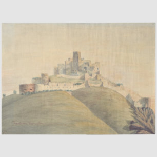 Papel De Seda Castillo de Trencin en el oeste de Eslovaquia