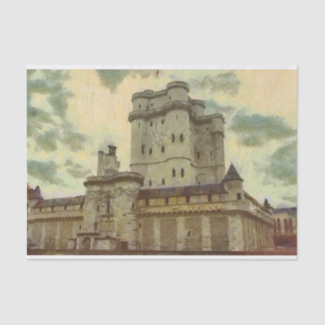 Papel De Seda Castillo de Vincennes, pintura de París (Anverso)
