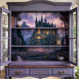 Papel De Seda Castillo Gótico de Ventana Brillante