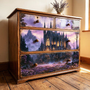 Papel De Seda Castillo Gótico de Ventana Brillante