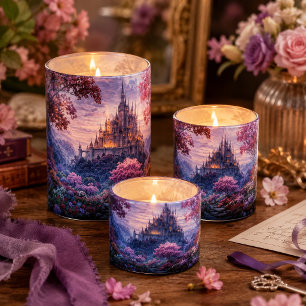 Papel De Seda Castillo Gótico del Bosque Lavanda Brumoso