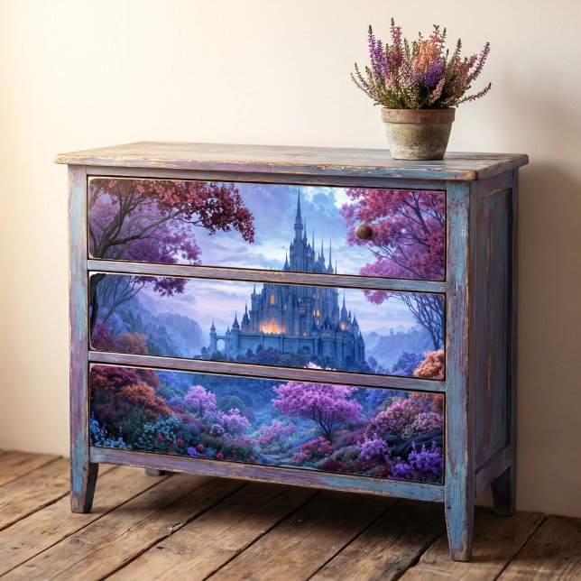 Papel De Seda Castillo Gótico del Bosque Lavanda Brumoso (Subido por el creador)