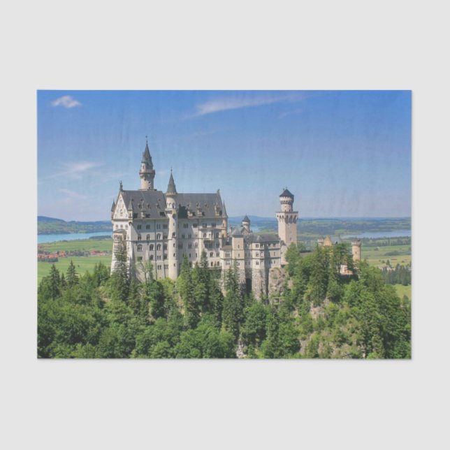 Papel De Seda Castillo Neuschwanstein, Bavaria Alemania (Anverso)