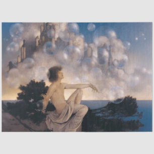 Papel De Seda Castillos en el aire de Maxfield Parrish 1904 Fant