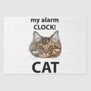Papel De Seda Cat Face My Alarm Clock Tabby Cat