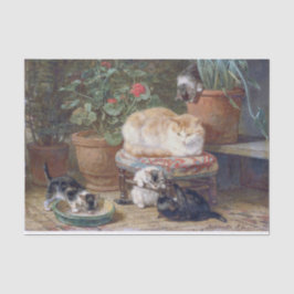 Papel De Seda Cat & Kittens ・ Henriette Ronner-Knip (1821-1909)