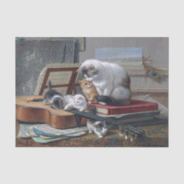 Papel De Seda Cat & Kittens ・ Henriette Ronner-Knip (1821-1909)