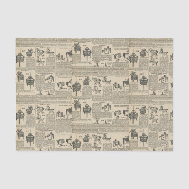 Papel De Seda Catálogo antiguo de moda (Anverso)