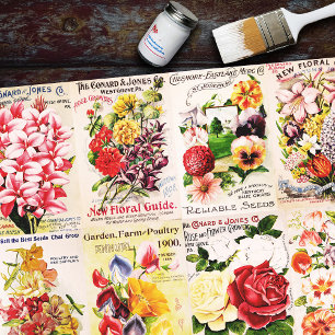 Papel De Seda Catálogo de semillas de flores antiguas