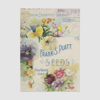 Papel De Seda Catálogo de semillas vintage, 1895, Anual descript
