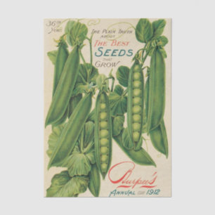 Papel De Seda Catálogo de semillas vintage Burpee's 1912 guisant