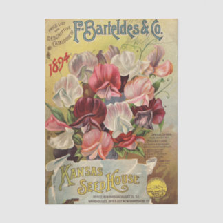 Papel De Seda Catálogo de semillas vintage F. Barteldes & Co 189