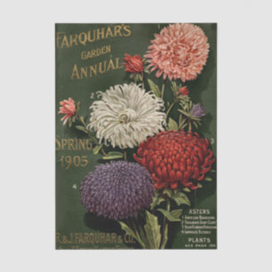Papel De Seda Catálogo de semillas vintage Farquar's Garden Annu