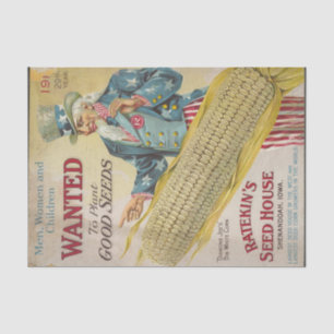 Papel De Seda Catálogo de Semillas Vintage Ratekin Seed House, I