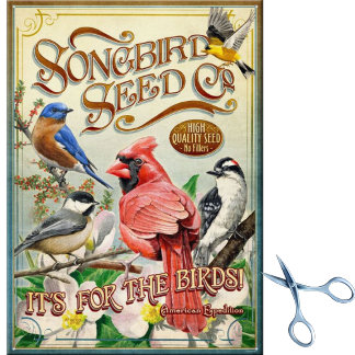 Papel De Seda Catálogo de Semillas Vintage, Songbird Seed Compan