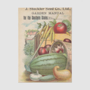 Papel De Seda Catálogo de semillas vintage Steckler Seed Company