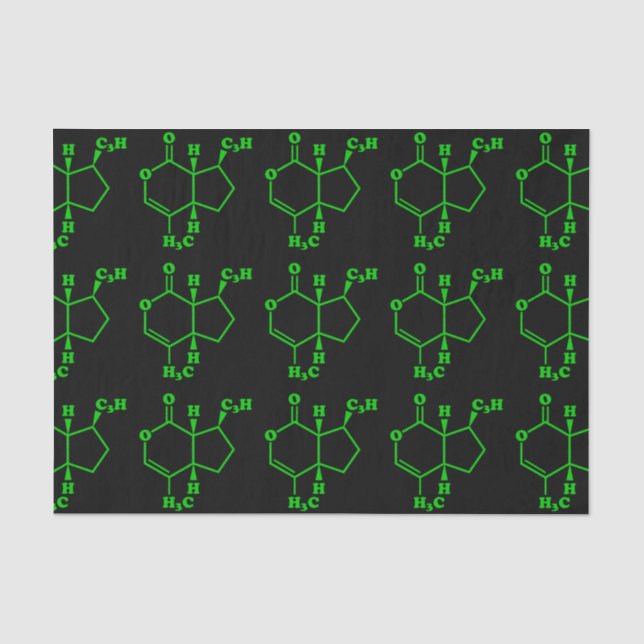 Papel De Seda Catnip Nepetalactona Fórmula Química Molecular (Anverso)