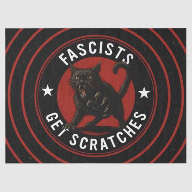 Papel De Seda Cats Against Fascists (Anverso)