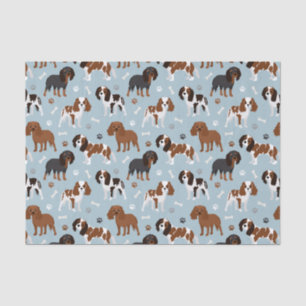 Papel De Seda Cavalier King Charles Spaniel Paws and Bones