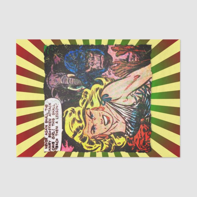 Papel De Seda Cave Chica, gorila, libro de historietas de la Eda (Anverso)