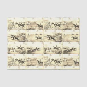 Papel De Seda Caza de perros y jinetes pekineses