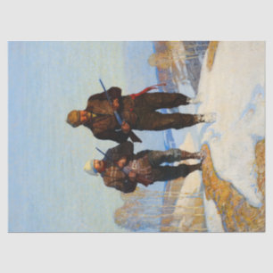 Papel De Seda Cazadores de venados por Newell Convers Wyeth