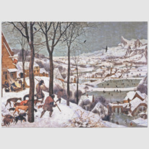 Papel De Seda Cazadores en la nieve, Pieter Bruegel, el anciano