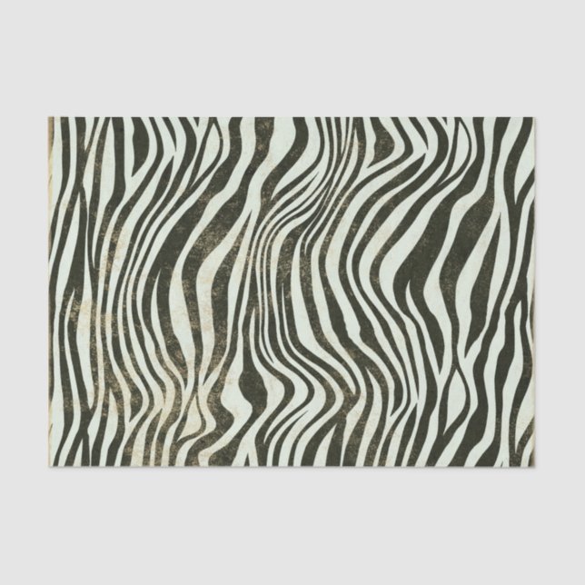 Papel De Seda Cebra a rayas (Anverso)