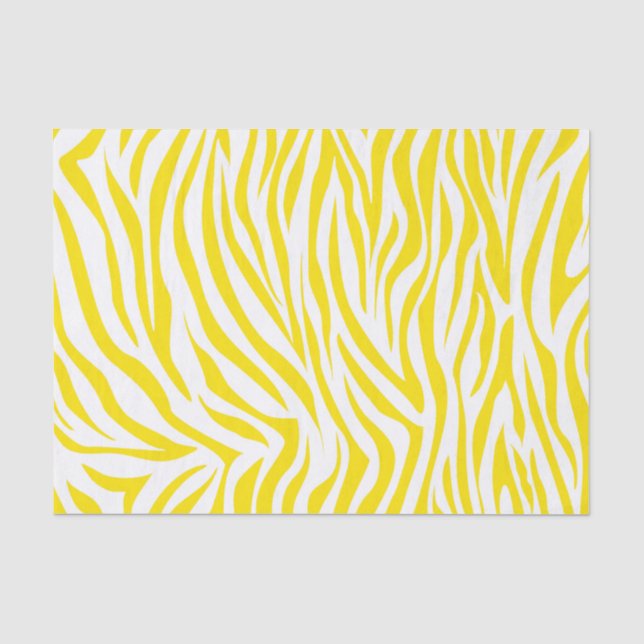 Papel De Seda Cebra de azafrán amarillo dorado (Anverso)