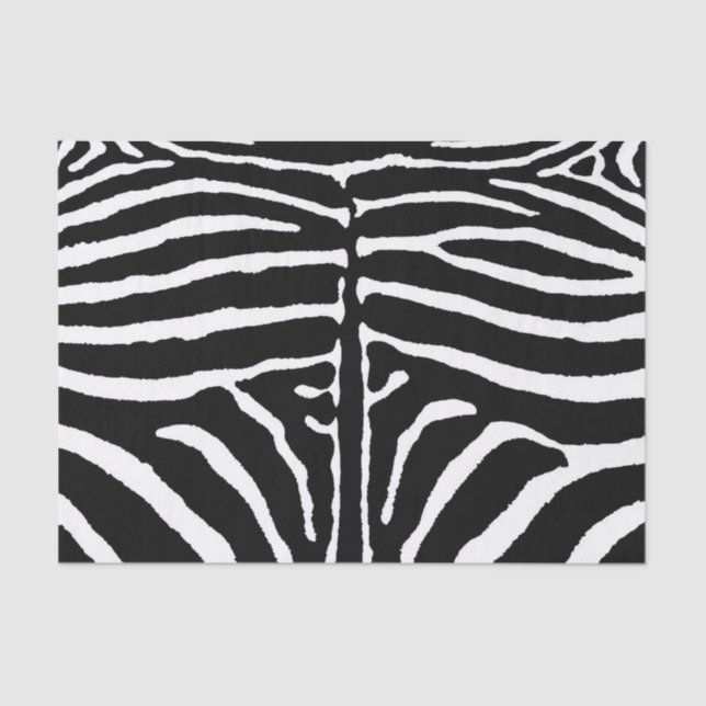 Papel De Seda Cebra en blanco y negro (Anverso)