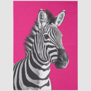 Papel De Seda Cebra Hot Pink Arte Pop Decoupage