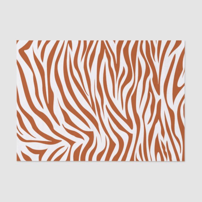 Papel De Seda Cebra roja del safari del moho (Anverso)