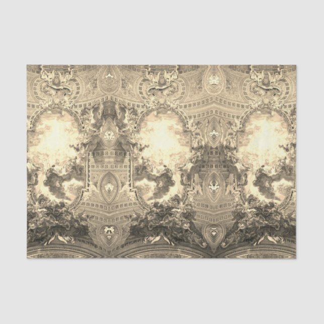 Papel De Seda Ceiling Chiesa del Gesù de oro - Battista Gaulli - (Anverso)