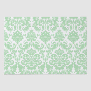 Papel De Seda Celadon y modelo elegante blanco del damasco