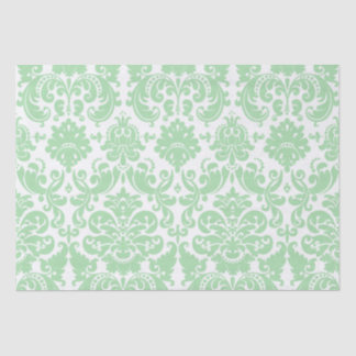 Papel De Seda Celadon y modelo elegante blanco del damasco