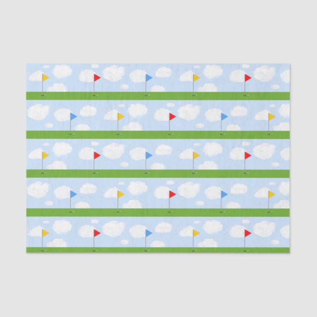 Papel De Seda Celebración con tema de golf (Anverso)