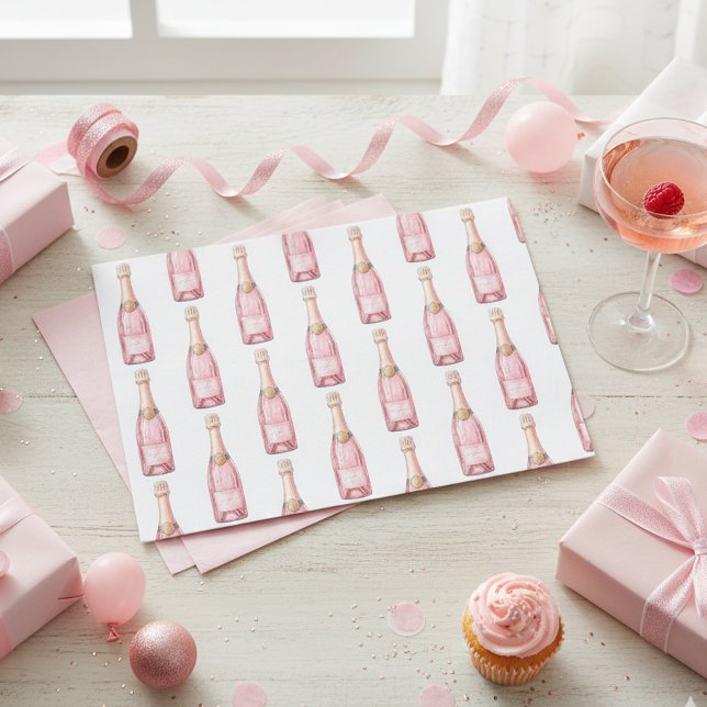 Papel De Seda Celebración de Botellas de Champán Rosado  (Subido por el creador)