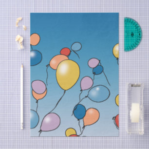 Papel De Seda Celebración de globos de cumpleaños feliz
