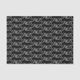 Papel De Seda Celebración de graduación negra con doctorado